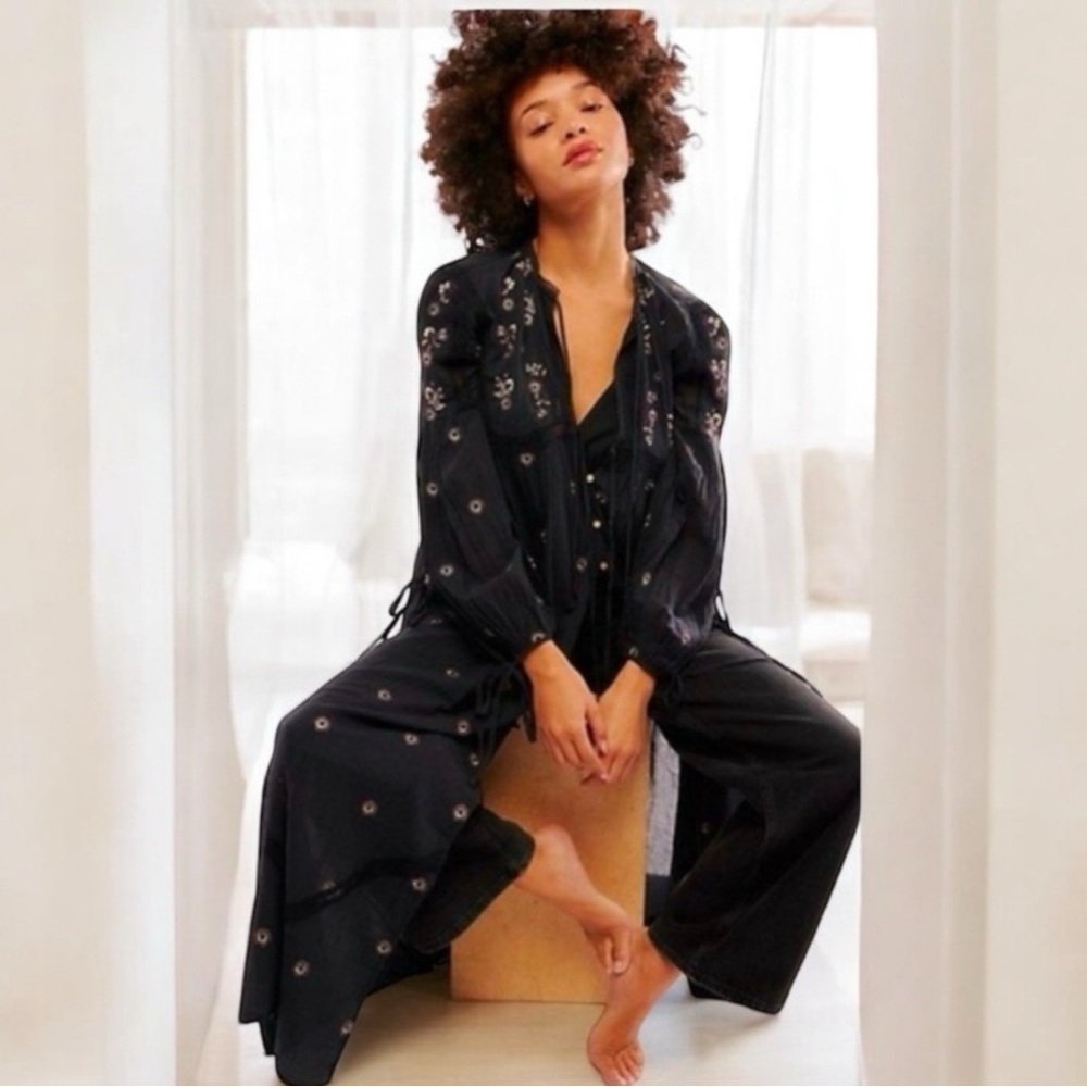 Free People Black Floral Maxi Dress